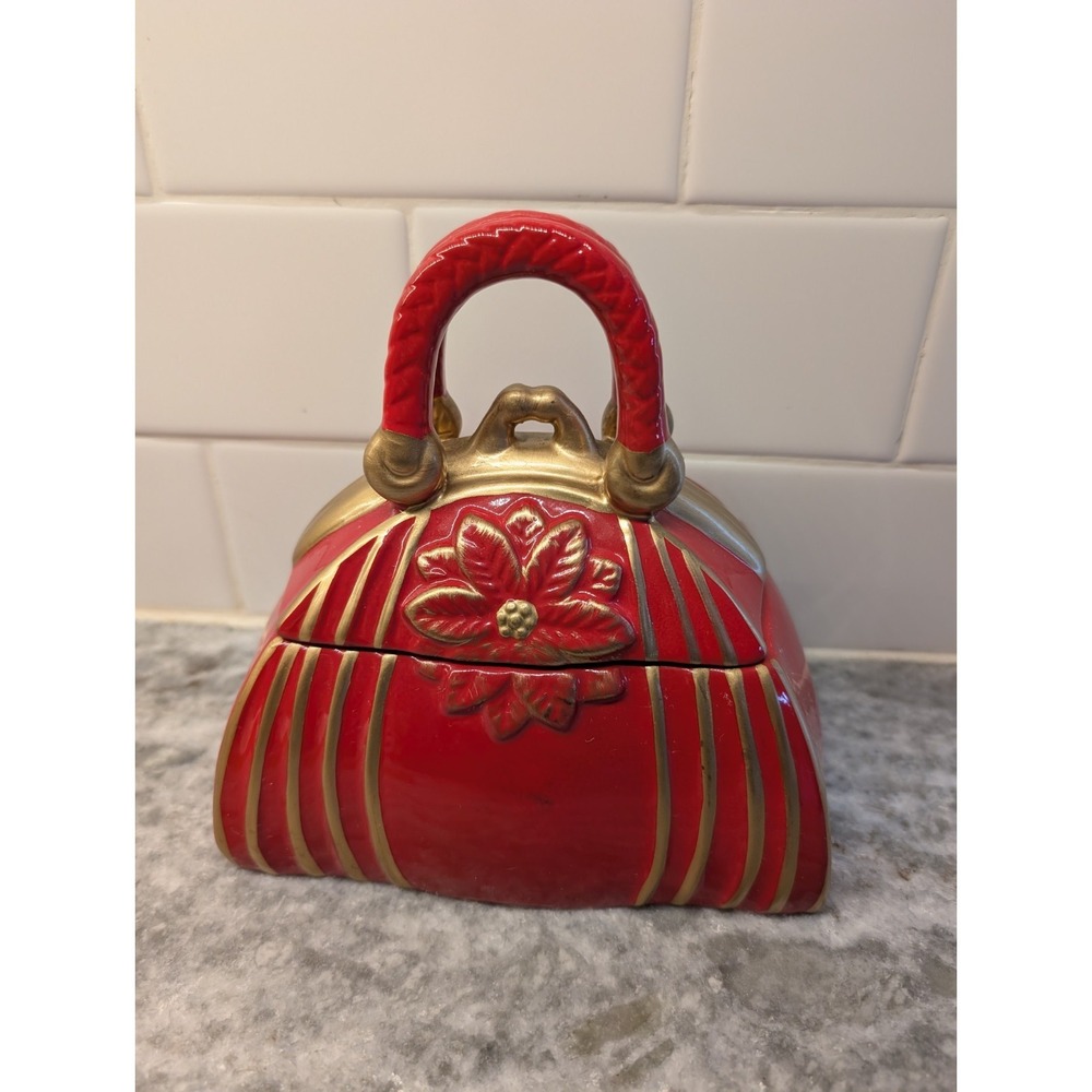 David's Cookies Ceramic Purse Shaped cookie jar